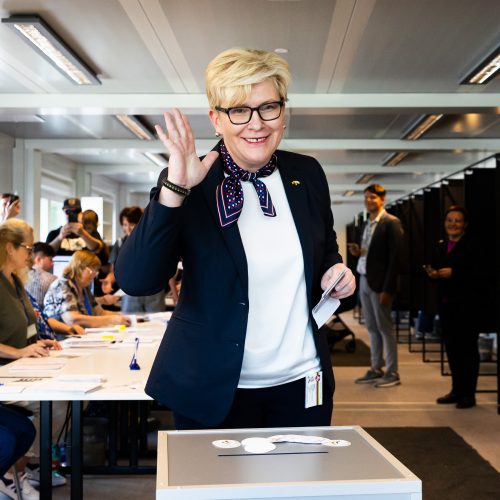 I. Šimonytė balsavo iš anksto antrame prezidento rinkimų ture  © G. Skaraitienės / BNS nuotr.