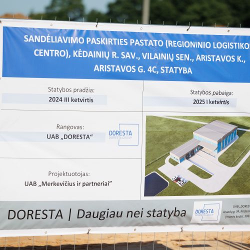Kėdainių rajone pradėtas statyti logistikos sandėlis  © E. Ovčarenko / BNS nuotr.