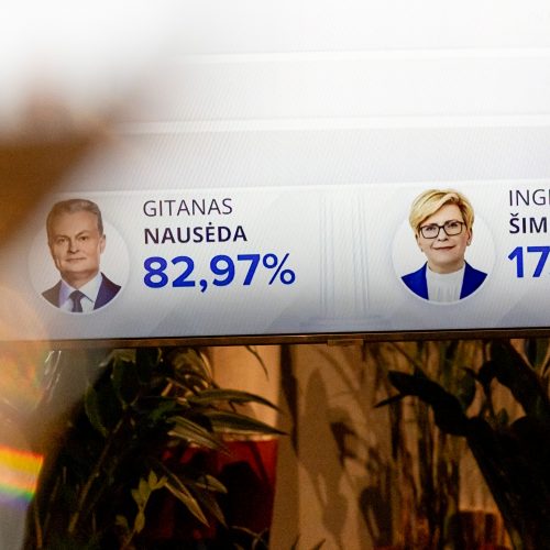 G. Nausėdos štabe laukiama prezidento rinkimų rezultatų  © G. Skaraitienės / BNS nuotr.