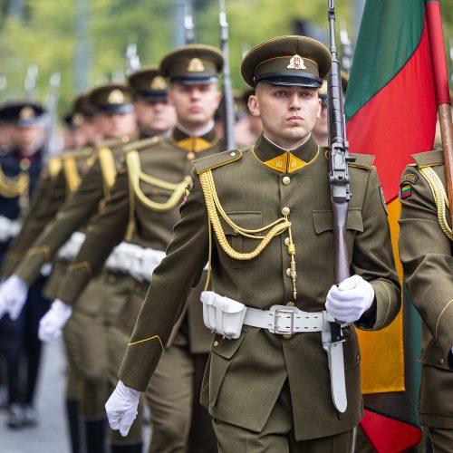 Valstybės vėliavos pakėlimo ceremonija  © P. Peleckio / BNS nuotr.