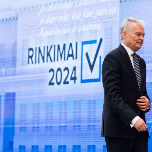 Paskutinieji 2024 m. prezidento rinkimų debatai  © S. Lisausko / BNS nuotr.