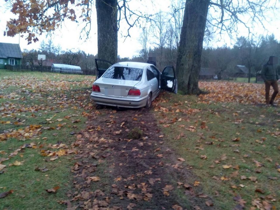 Nuo pasieniečių sprukęs BMW vairuotojas rėžėsi į medžius