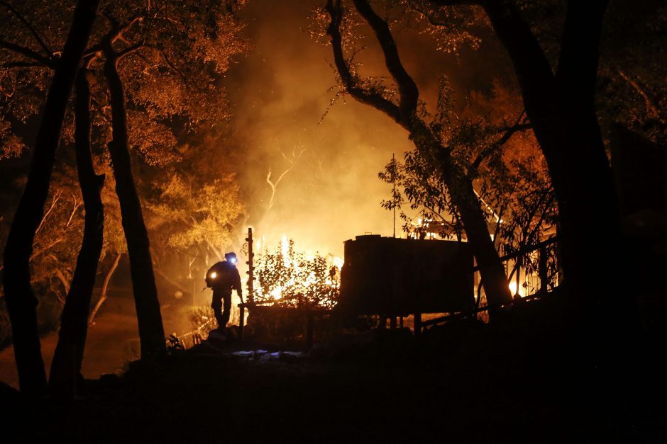 Pietų Kalifornijoje – nesutramdomi miškų gaisrai