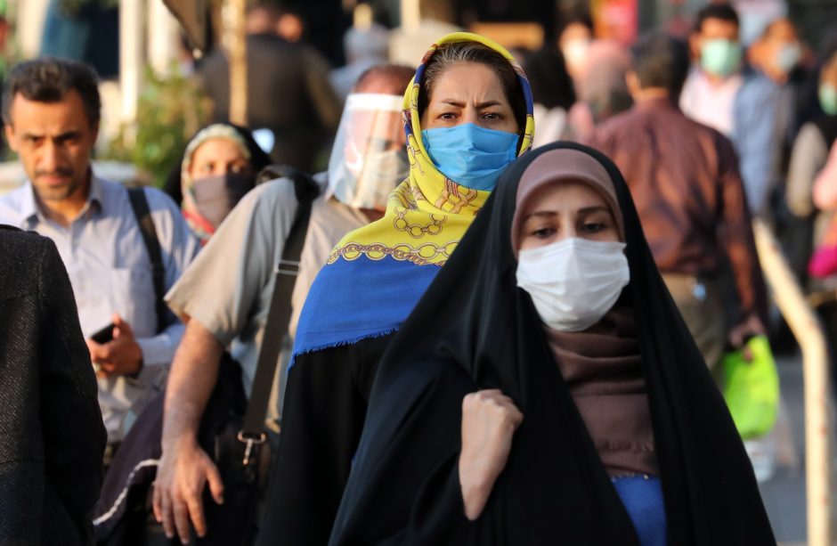 Irane nustatyta daugiausiai naujų COVID-19 atvejų nuo pandemijos pradžios