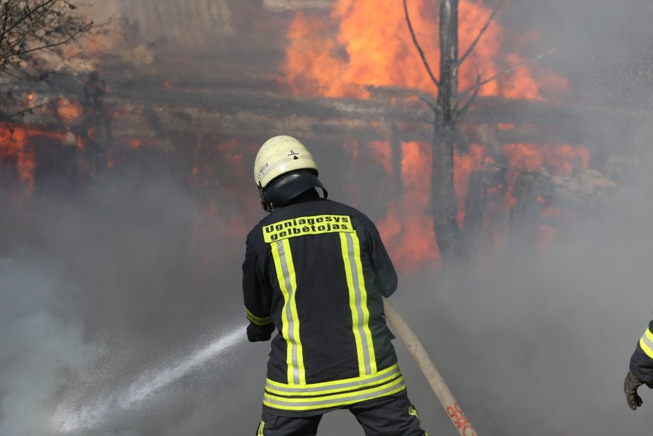 Ukmergės rajone sudegė ūkinis pastatas: įtariamas padegimas
