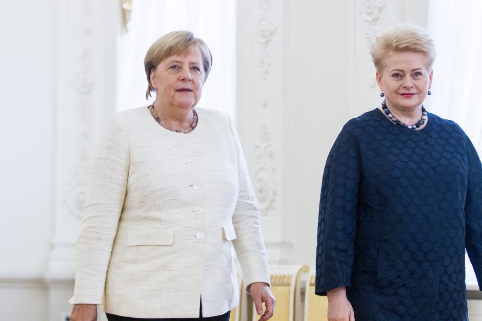 Į Lietuvą atvyko Vokietijos kanclerė A. Merkel