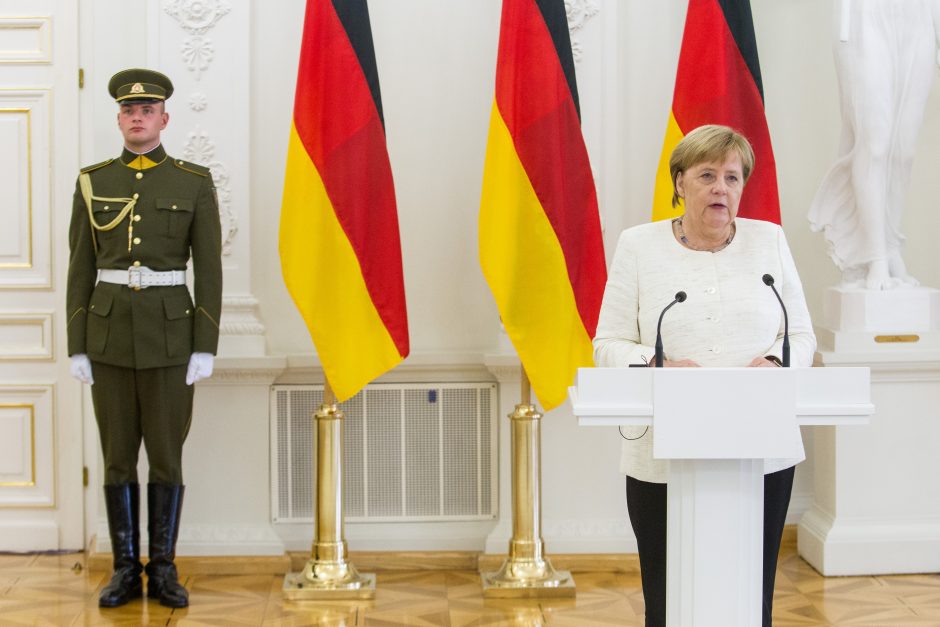 Į Lietuvą atvyko Vokietijos kanclerė A. Merkel