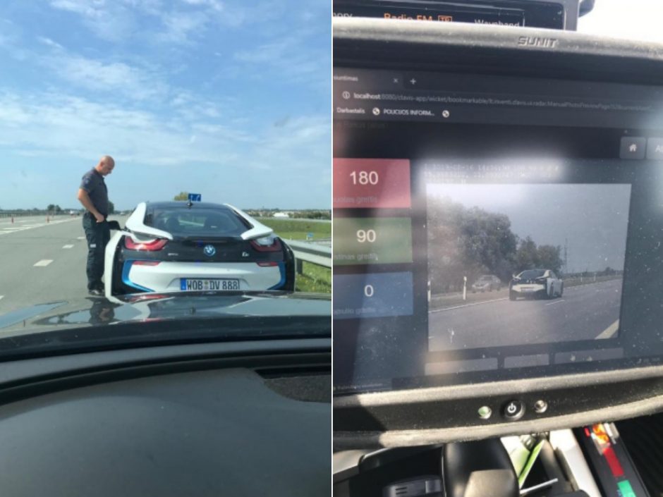 Policija pajūryje pristabdė skraidūną su BMW: čia ne autobanas
