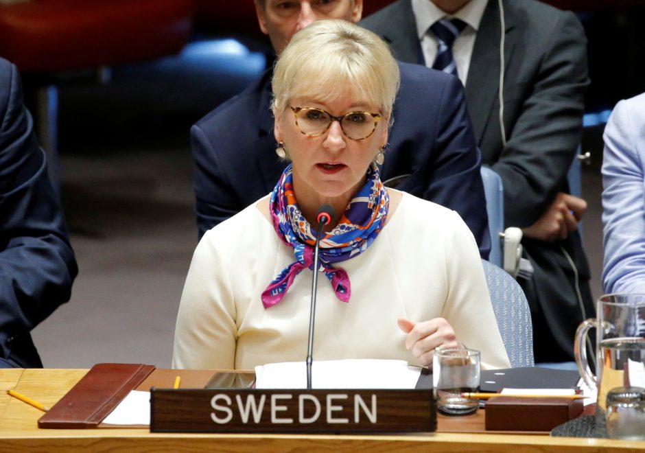 Atsistatydino Švedijos užsienio reikalų ministrė