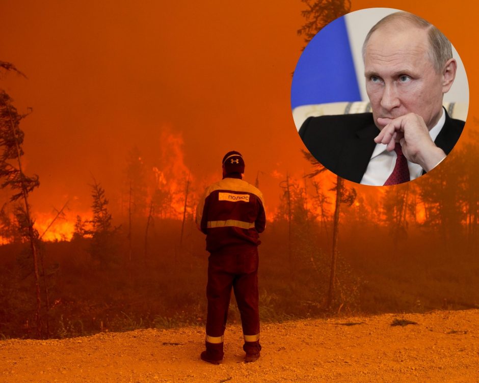 V. Putinas nurodė pasiųsti pastiprinimą kovai su Sibiro miškų gaisrais