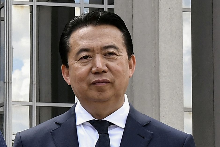 Interpolo vadovas atsistatydino Pekinui tiriant jo įtariamą kyšininkavimą