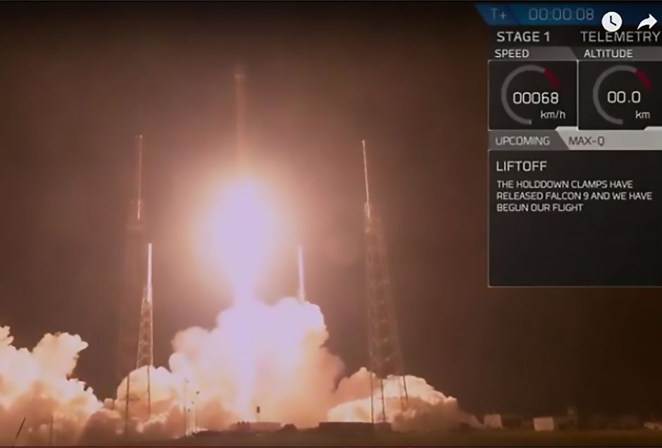 „SpaceX“ paleido mįslingą JAV vyriausybės kosminį aparatą „Zuma“