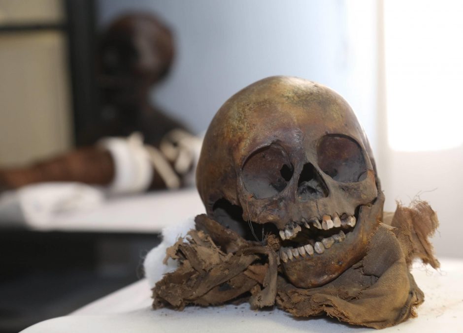 Kapų plėšikai pavogė 800 metų senumo kryžininko mumijos galvą