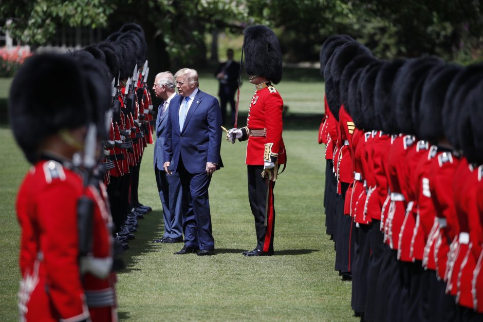 D. Trumpo vizitas Didžiojoje Britanijoje
