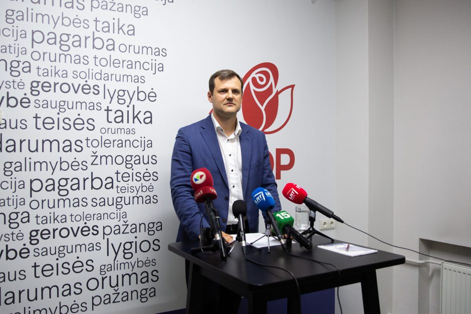 LSDP būstinėje komentuojami rezultatai po antrojo Seimo rinkimų turo