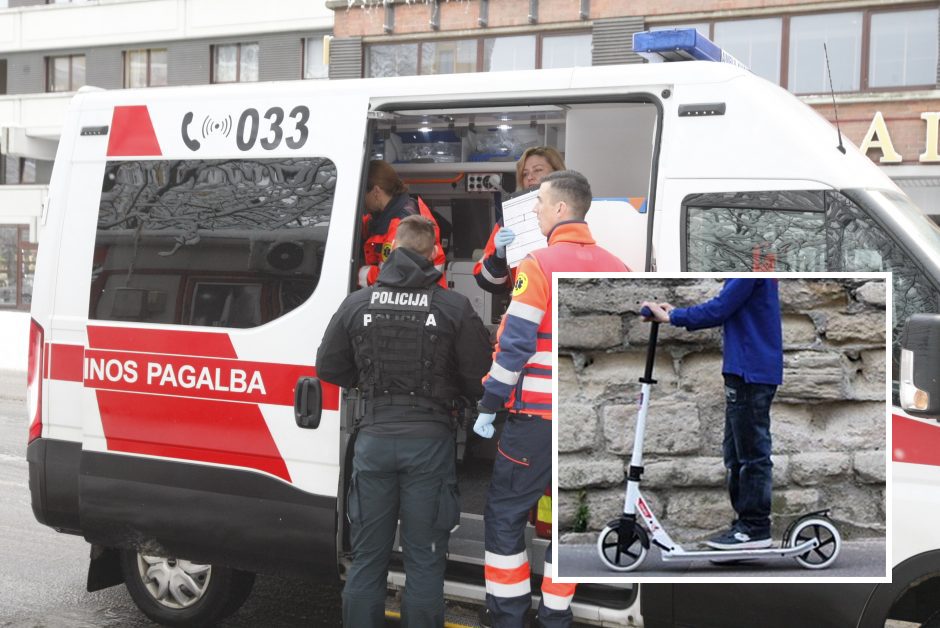 Klaipėdos rajone automobilis kliudė į perėją elektriniu paspirtuku įvažiavusį vaiką