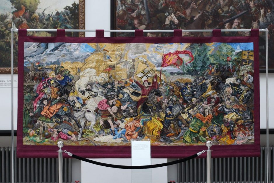 Siuvinėtas paveikslas „Žalgirio mūšis“ – 15-os metų darbas