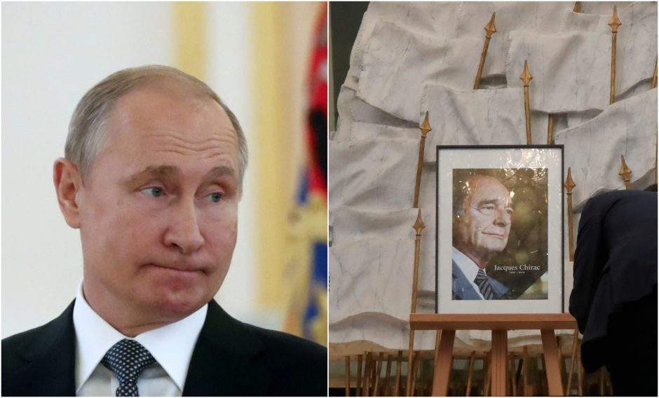 V. Putinas gali vykti į J. Chiraco laidotuves