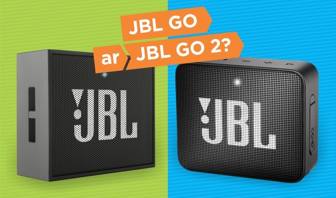 Mobilių kolonėlių palyginimas: kurią rinktis – „JBL GO“ ar „JBL GO 2“?