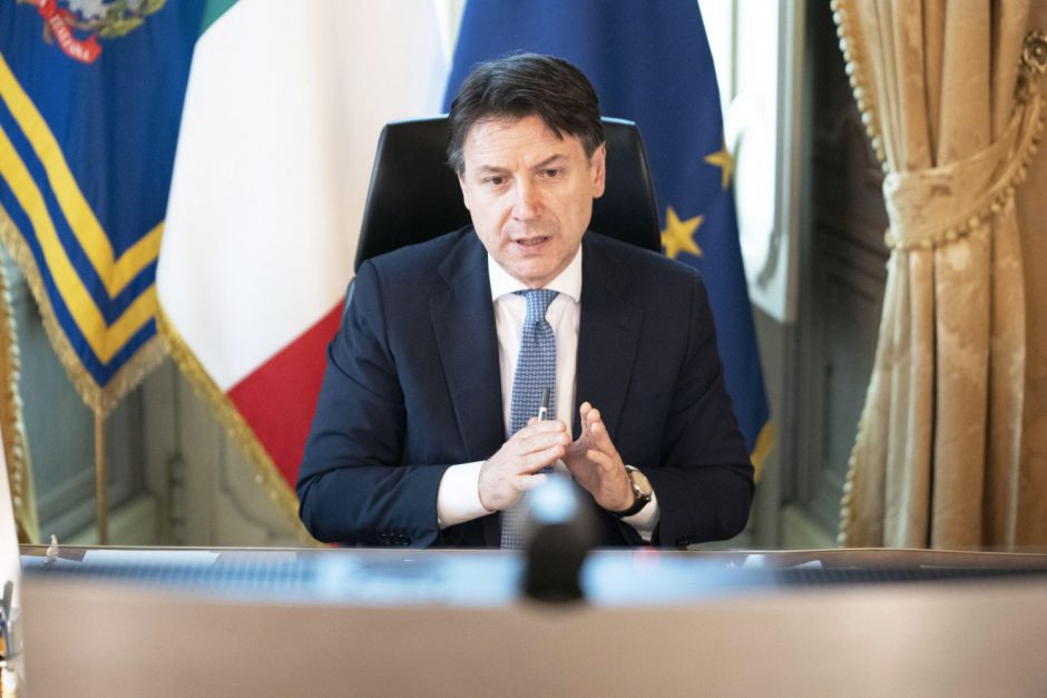 Italijos premjeras: blogiausia nepaprastosios padėties dėl COVID-19 dalis – praeityje