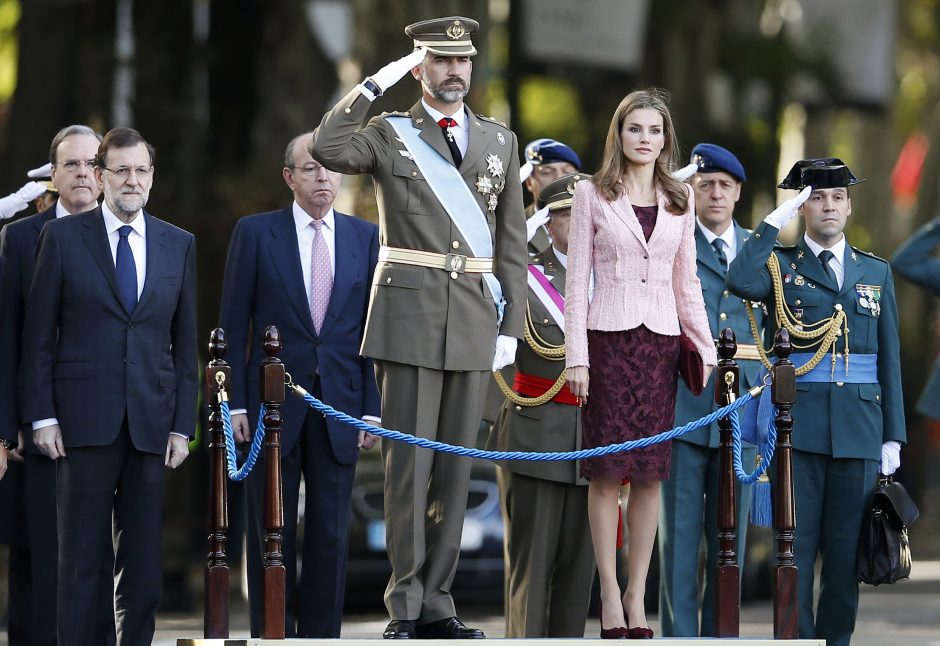 Ispanijos sosto įpėdinis pirmąkart pavadavo karalių nacionalinės dienos ceremonijose