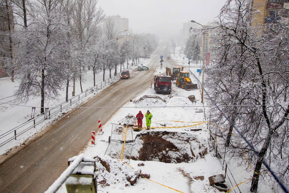 Po vandentiekio avarijos Vilniuje – geros žinios vairuotojams