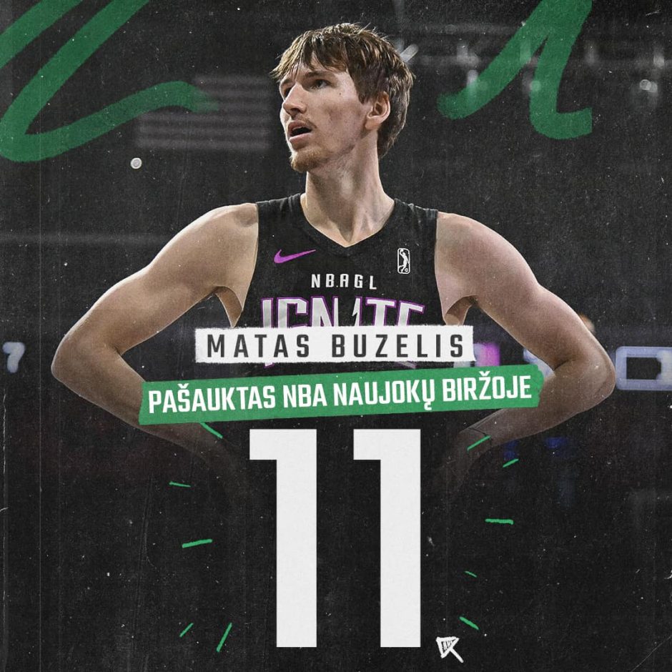 Lietuva turi naują NBA žaidėją – naujokų biržoje pašauktas devyniolikmetis M. Buzelis