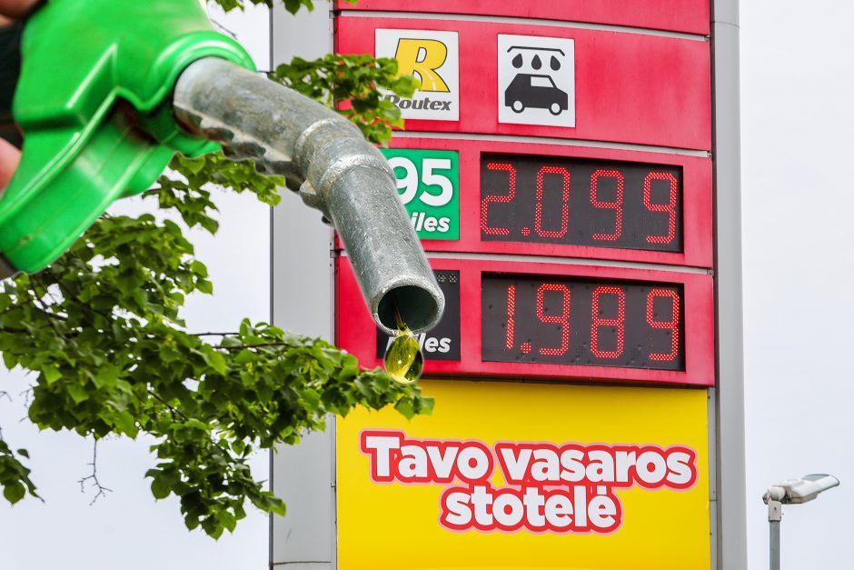 Nokautuojančios degalų kainos toliau stiebiasi į viršų