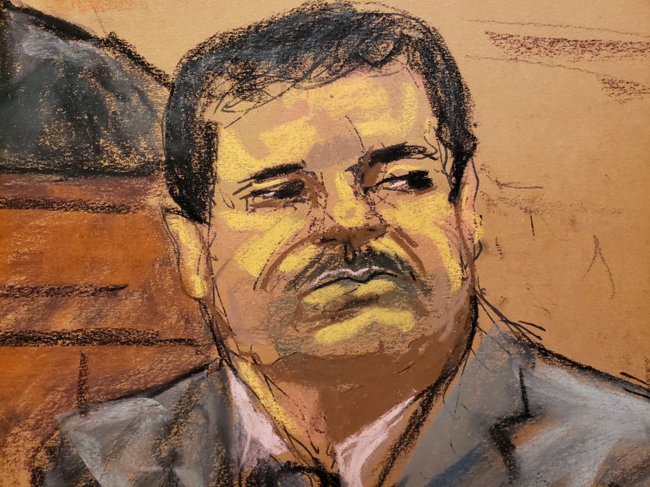Meksikiečių narkotikų baronui „El Chapo“ JAV skirta įkalinimo iki gyvos galvos bausmė