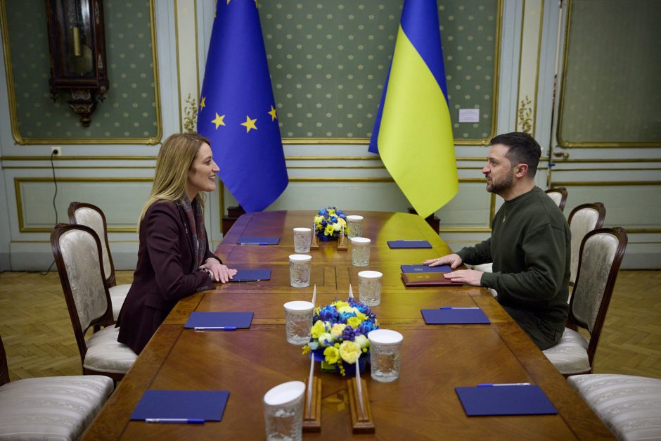 ES parlamento vadovė ragina šiais metais surengti derybas dėl Ukrainos narystės
