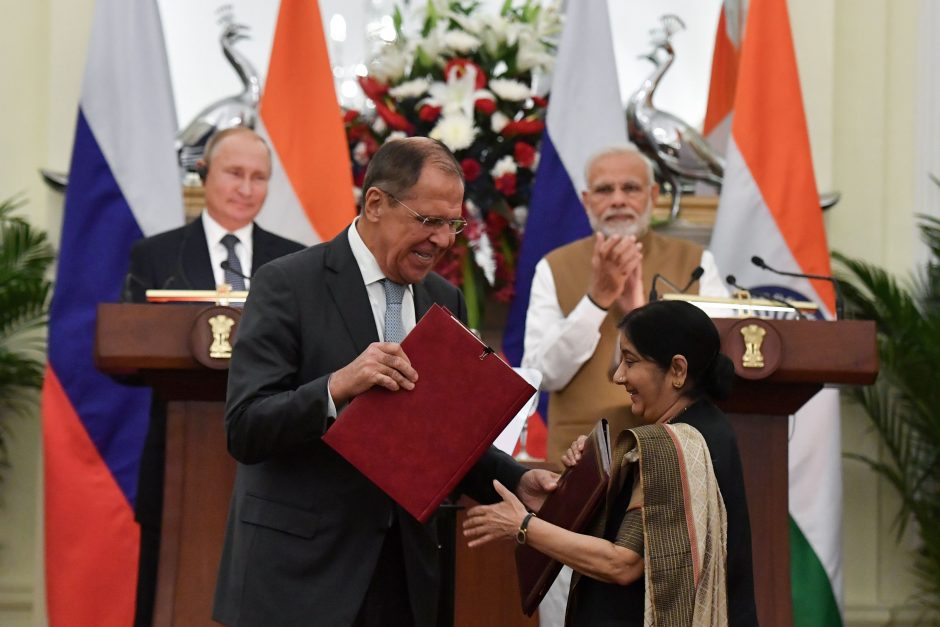 Rusijos prezidentas V. Putinas susitarė dėl ginkluotės pardavimų Indijai 