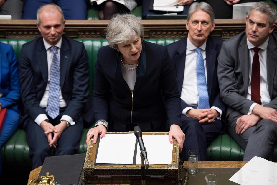 Britų parlamentas atmetė „Brexit“ sutartį