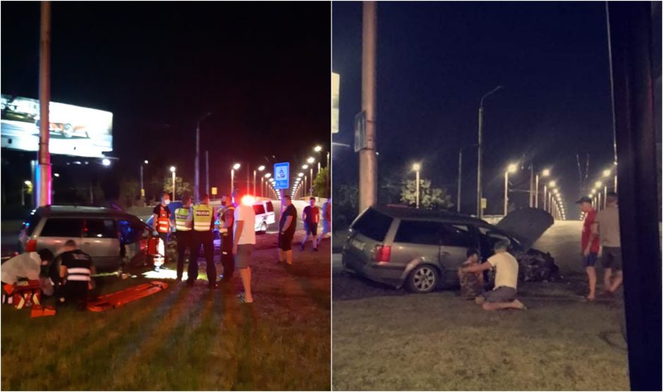 Avarija Kauno pilies žiedinėje sankryžoje: vairuotojas neblaivus, nukentėjo du žmonės