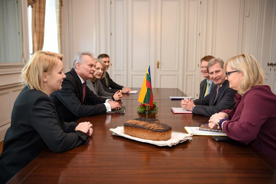 G. Nausėda eurokomisarui pristatė Lietuvos pastabas dėl ES biudžeto