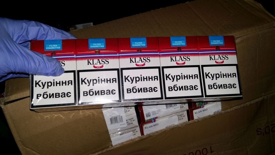 Konfiskuota 12,8 tūkst. pakelių nelegalių ukrainietiškų rūkalų