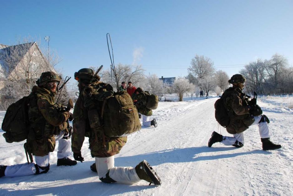 Nyderlandų kariams lietuviška žiema treniruotis netrukdo