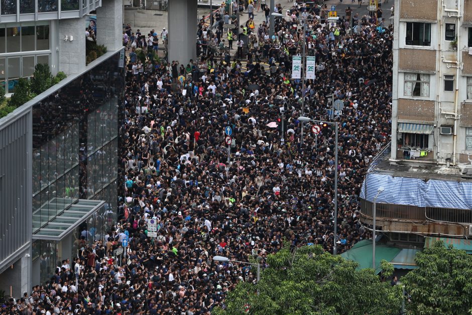 Honkonge vėl vyksta demonstracijos