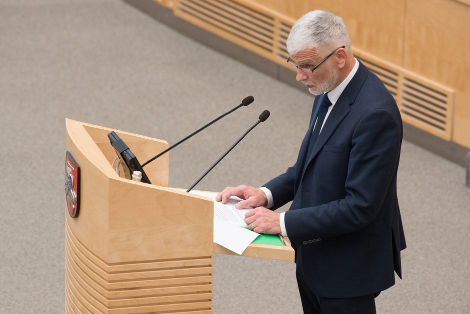 B. Markauskas atsakė į Seimo narių klausimus