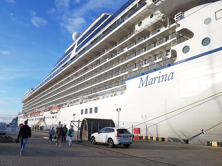 Klaipėdos uoste kruizinis laivas „Marina“.