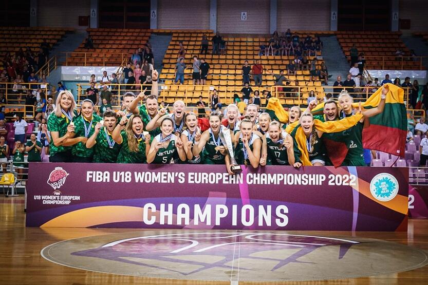 Sėkmė: pernai Lietuvos jaunosios krepšininkės triumfavo Europos čempionate. 