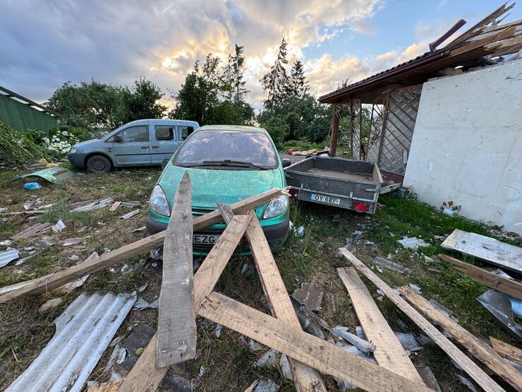 Viesulo padariniai Šiaulių rajone