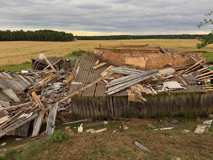 Viesulo padariniai Šiaulių rajone