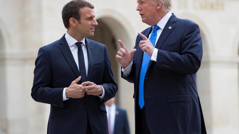 Emmanuelis Macronas ir Donaldas Trumpas