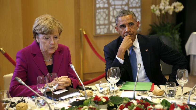 Angela Merkel ir Barackas Obama