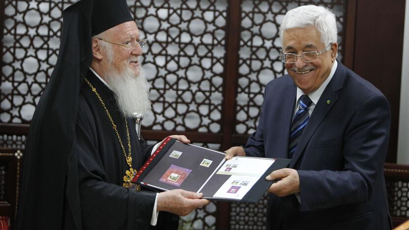 Konstantinopolio ir ekumeninis patriarchas Baltramiejus I bei Mahmudas Abbasas