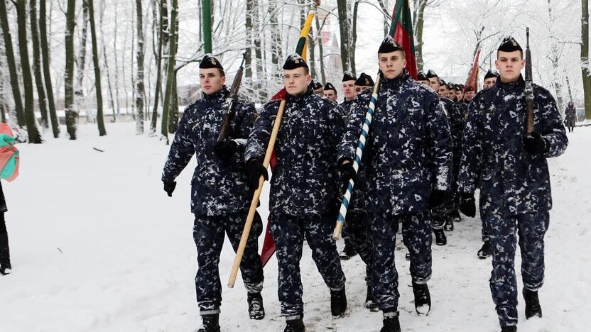 Žuvusiųjų pagerbimo ceremoniją prie paminklo 1923 m. sukilimo dalyviams