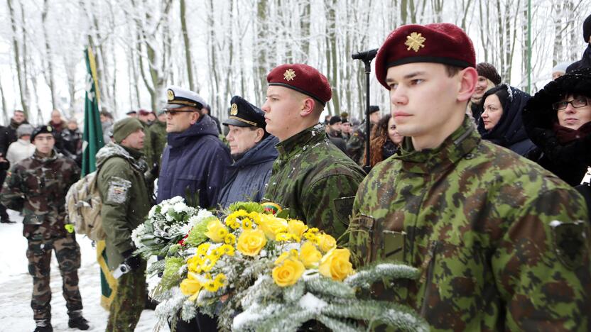 Žuvusiųjų pagerbimo ceremoniją prie paminklo 1923 m. sukilimo dalyviams