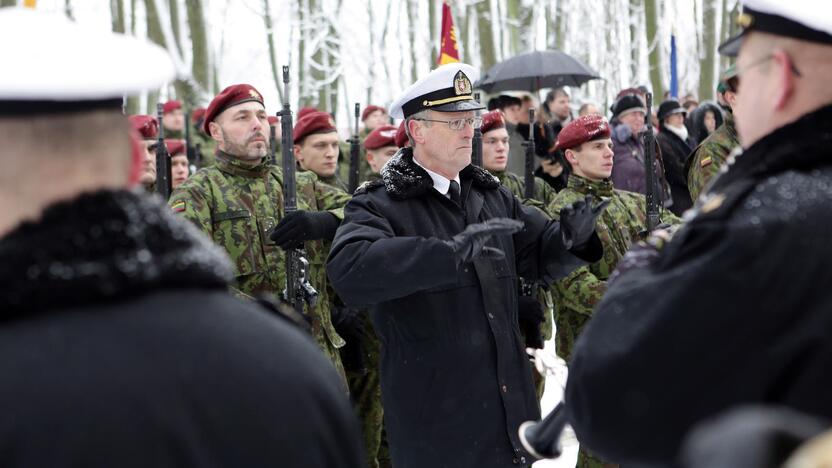 Žuvusiųjų pagerbimo ceremoniją prie paminklo 1923 m. sukilimo dalyviams