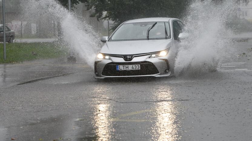 Klaipėdoje siautėja štormas: virsta medžiai, ugniagesiai vos spėja suktis