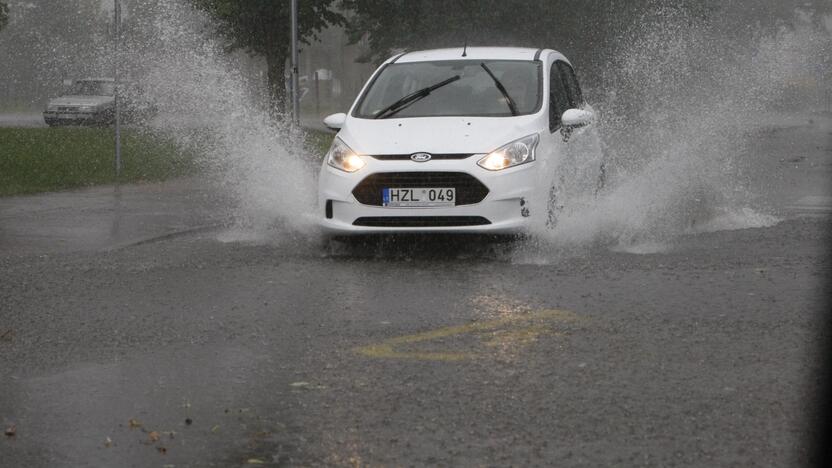 Klaipėdoje siautėja štormas: virsta medžiai, ugniagesiai vos spėja suktis